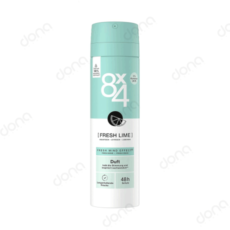 خرید اسپری ضد تعریق 8X4 مدل Fresh Lime