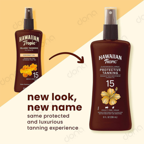 اسپری روغن خشک برنزه کننده تروپیک هاواییان SPF15 اورجینال