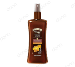 خرید اسپری روغن خشک برنزه کننده تروپیک هاواییان SPF8