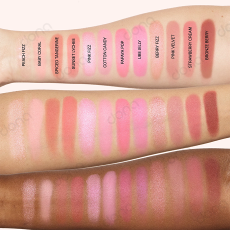 تست پالت رژگونه Baby Pink هدی بیوتی