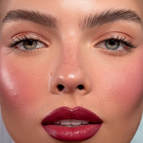 تست رنگ روی لب رژلب کرمی ناتاشا دنونا رنگ Berry Pop
