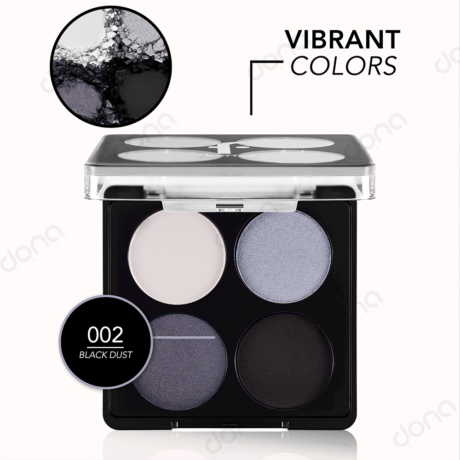 پالت سایه 4 رنگ فلورمار مدل 002 Black Dust